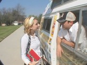 Lexi Belle wanted to acquire some ice-cream, but got a tough dick and balls instead of it)